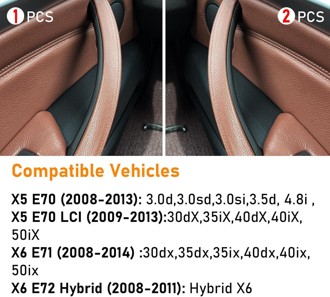 Altsbaos 3 PCS Kompatibel mit Türgriff bmw X5 E70 2008-2013,X6 E71/E72 2008-2014 Handgriffe links +