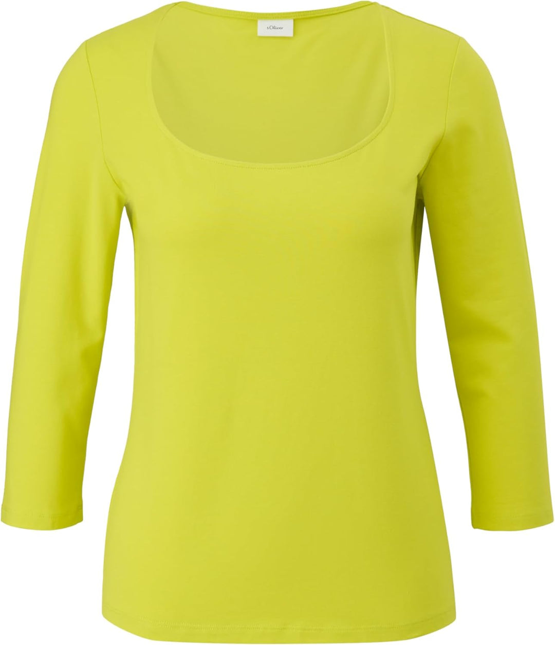 s.Oliver BLACK LABEL Damen T-Shirt 3/4 Arm 34 Gelb, 34 Gelb