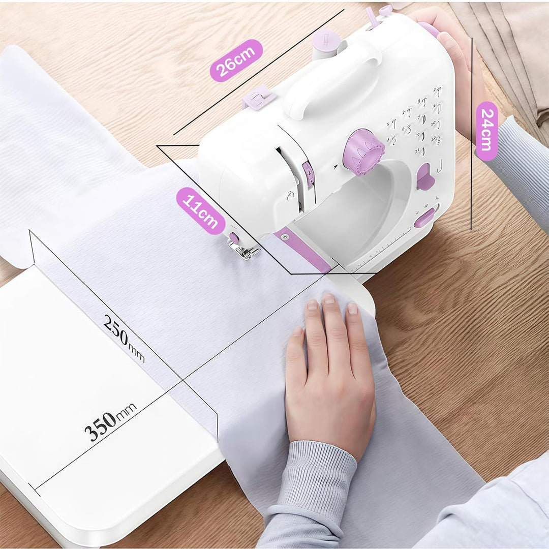 Portable Nähmaschine mit Anschiebetisch für Anfänger Tragbare Elektrische Nähmaschine mit LED-Licht