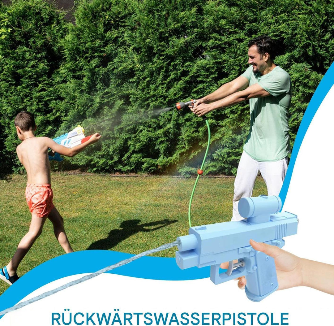 Prank Two-Way Water G un - 3 Pack Prank Squirt G un, Reverse Waters Gu ns Spray from Front and Back,