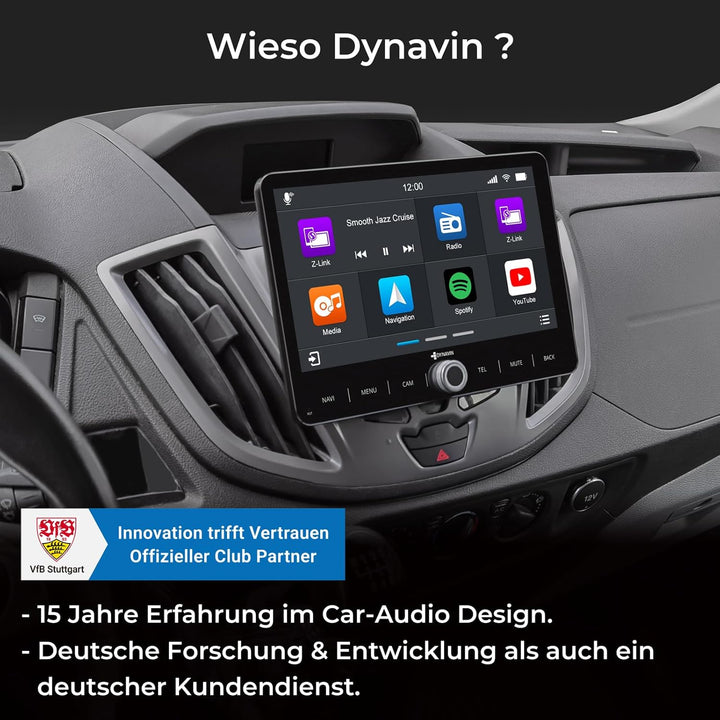 DYNAVIN Android Autoradio Navi für Ford Transit Custom Connect Courier 2014-2018: 10,1 Zoll Radio mi