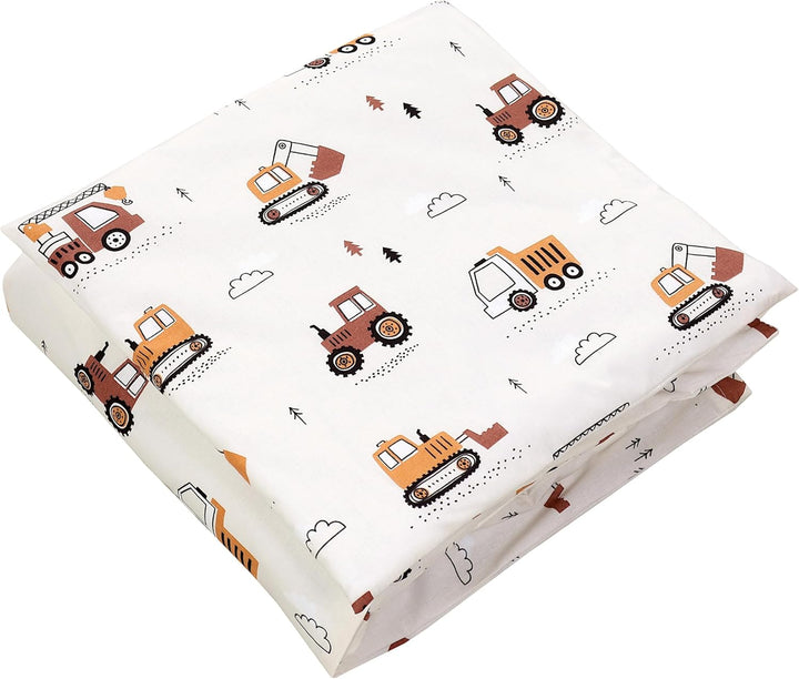 TupTam Unisex Baby Wiegenset 4-teilig Bettwäsche-Set: Bettdecke und Kopfkissen mit Bezug, Farbe: Bau