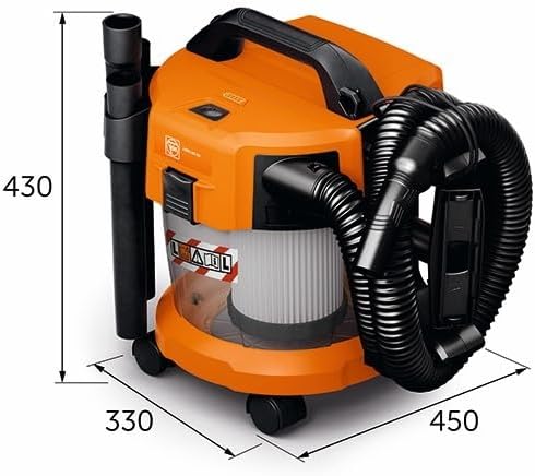 FEIN Nass- / Trockensauger ASBS 18-10 AS, Leichter und kompakter Akku Staubsauger der Staubklasse L