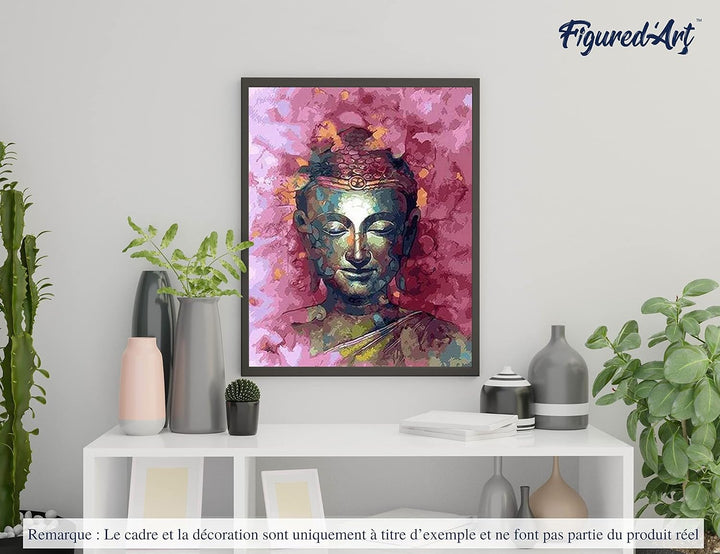 Figured'Art Malen Nach Zahlen Erwachsene Mit Rahmen Wertvoller Buddha - Paint by Numbers Basteln DIY