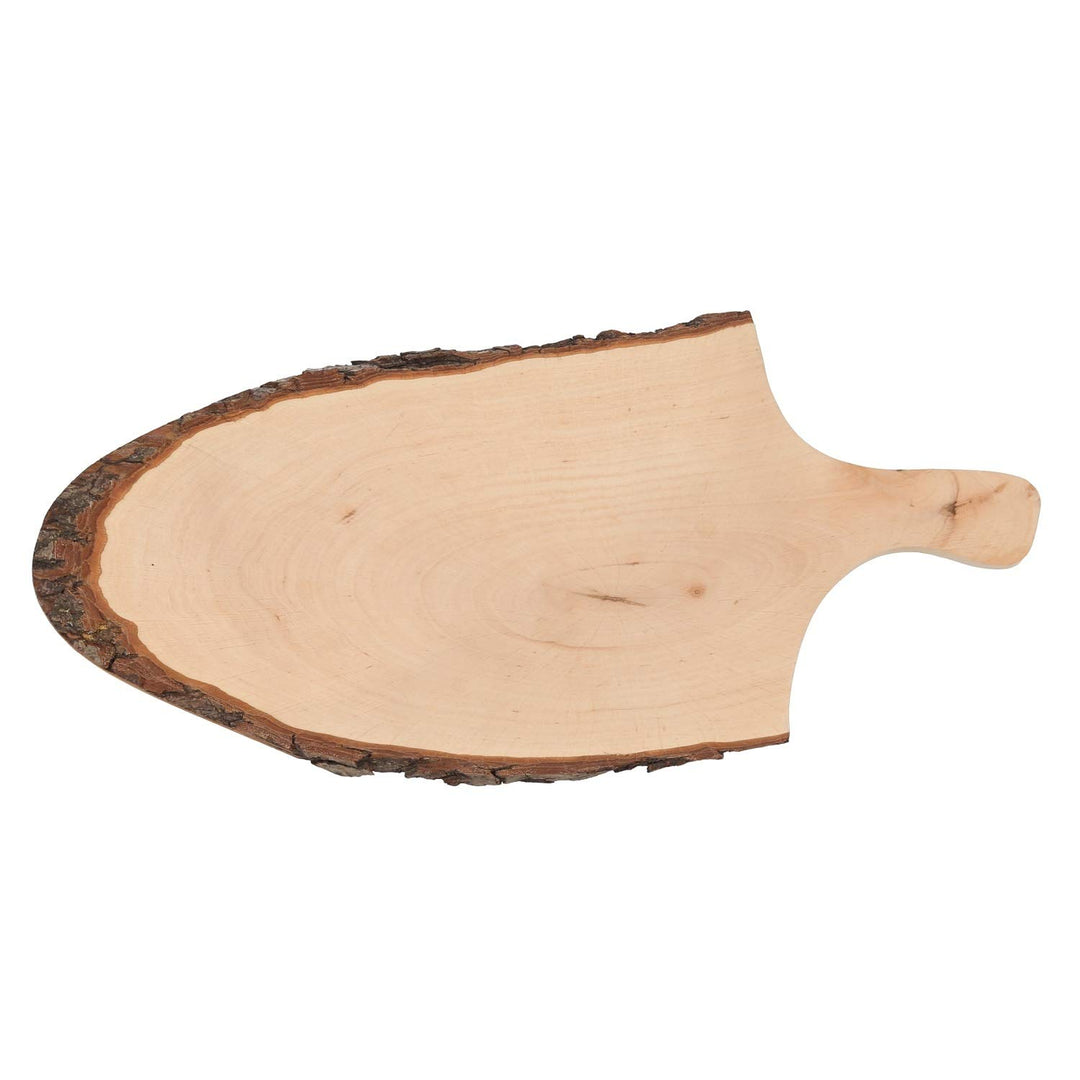 Griff-Rindenbrett oval - Holzbrett Wurstbrett Käsebrett, Brettgrösse:ca. 50 x 24 x 2 cm, ca. 50 x 24