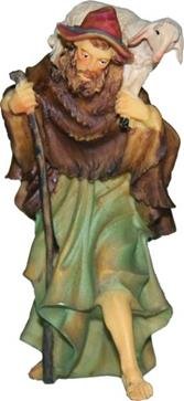 Krippenfiguren Schäfer mit Stab, geeignet für 7cm Figuren, handbemalen