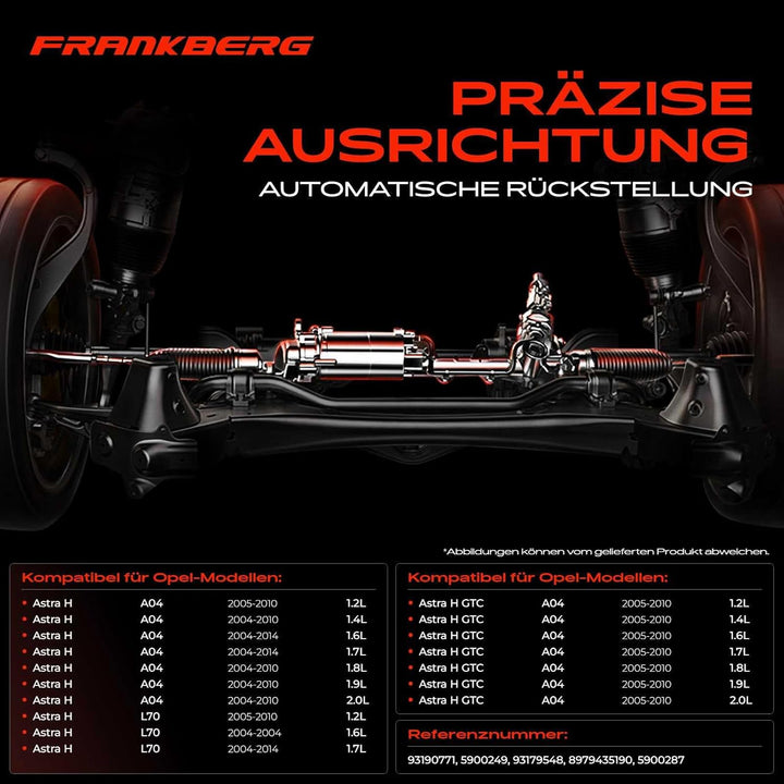 Frankberg Lenkgetriebe Servolenkgetriebe Hydraulisch für Linkslenker Kompatibel mit Astra H L48 1.6L