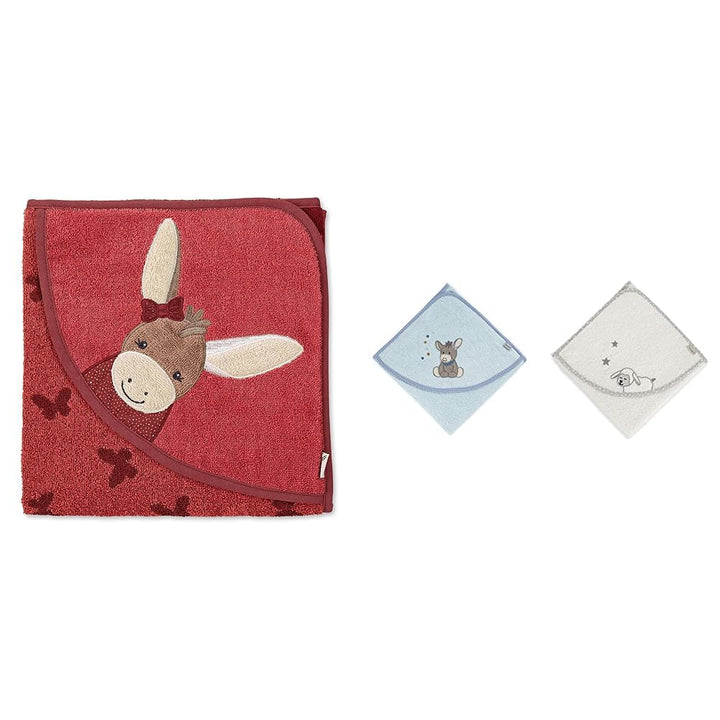 Sterntaler Kapuzenbadetuch 100x100 Emmily Schmetterlinge &amp; Baby Handtuch Kapuze - Kapuzenhandtuch EM