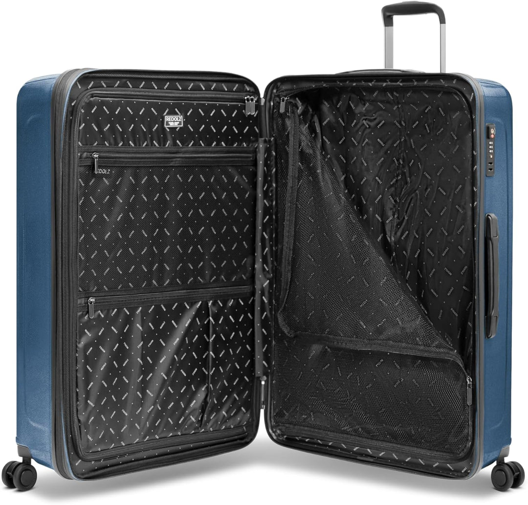 REDOLZ Hartschalen Koffer-Set 2-teilig Laptopfach L | 40 x 23 x 55 cm, 52 x 34 x 77 cm, Dehnfalte, P