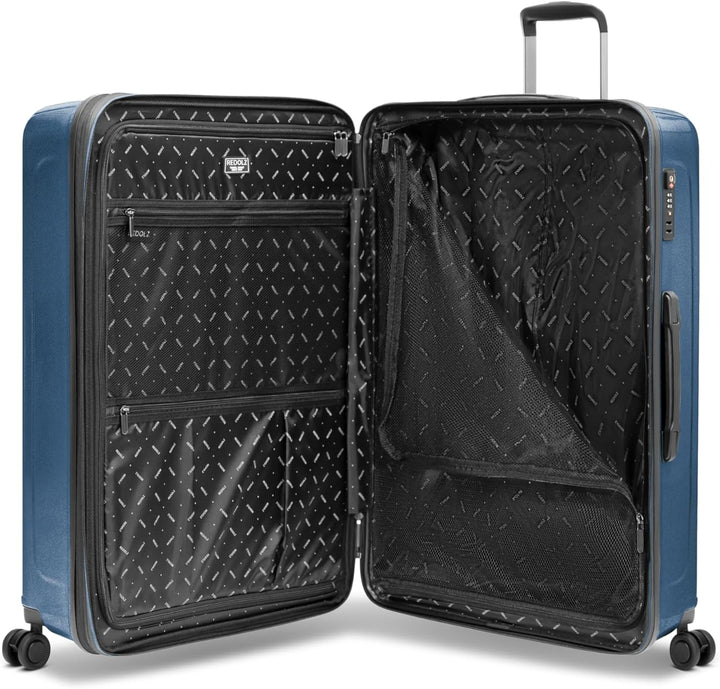 REDOLZ Hartschalen Koffer-Set 2-teilig Laptopfach L | 40 x 23 x 55 cm, 52 x 34 x 77 cm, Dehnfalte, P