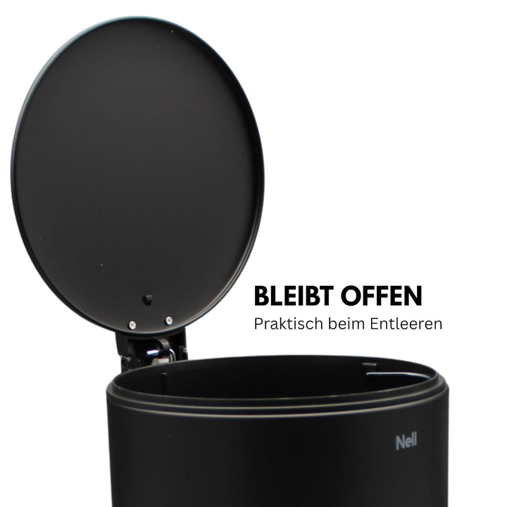 Nell Softclose Kosmetikeimer 5 L – Badmülleimer & Treteimer mit Metallpedal, leisem Deckel & herausn