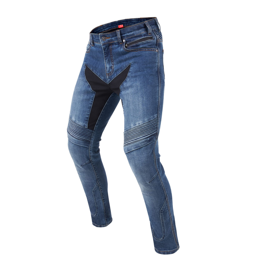 REBELHORN Eagle III Motorradjeans Herren | Aramidfaser Futter | Knie und Hüftprotektoren SAS-TEC | S