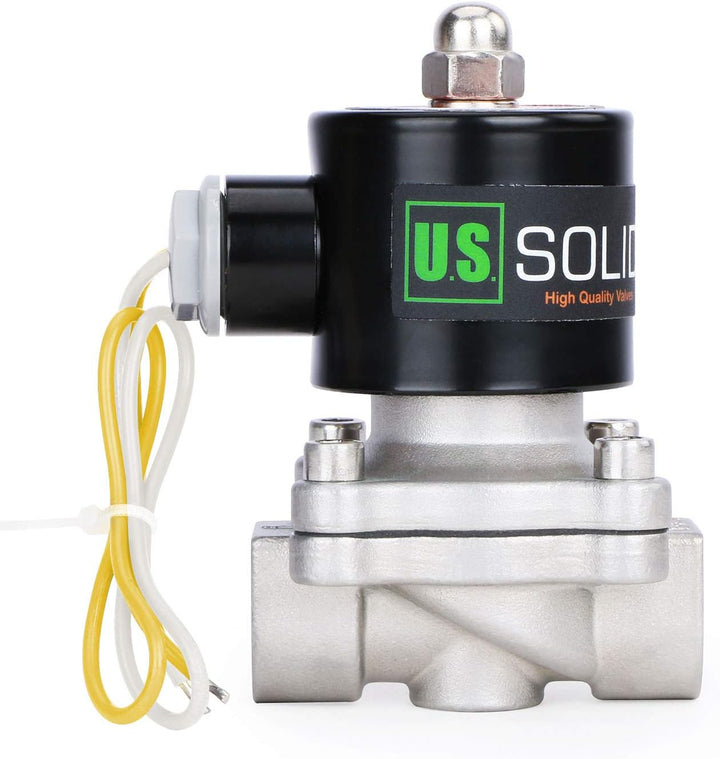 U.S. Solid 3/4" G 220V AC Edelstahl Magnetventil Direktgesteuert für Wasser Luft Gas Öl NC Stainless