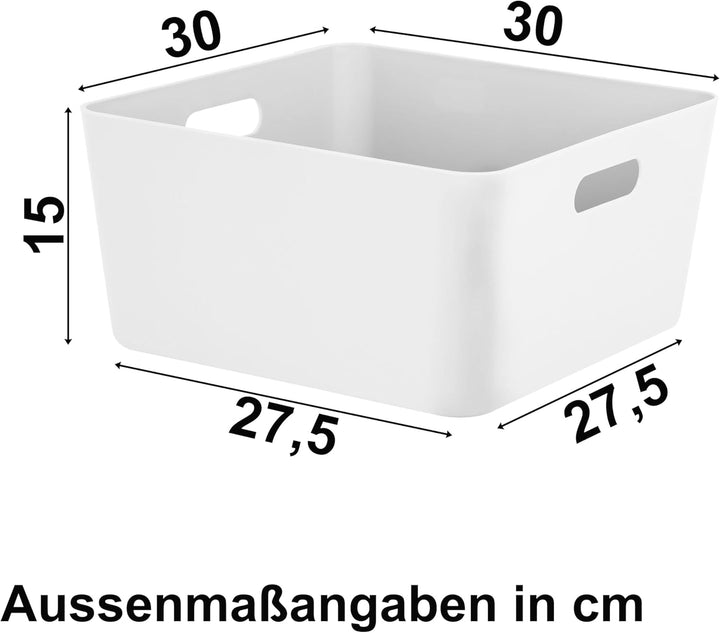 #11 2 Stück Ordnungsboxen passend für Kallax - 15 cm hoch - weiss - 30x 30 cm - Ordnungskorb - Regal