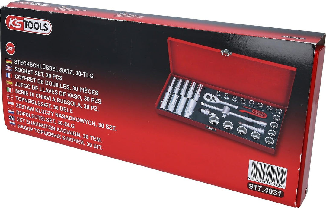 KS Tools 917.4031 3/8" Steckschlüssel-Satz, 30-tlg.