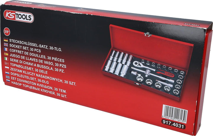 KS Tools 917.4031 3/8" Steckschlüssel-Satz, 30-tlg.