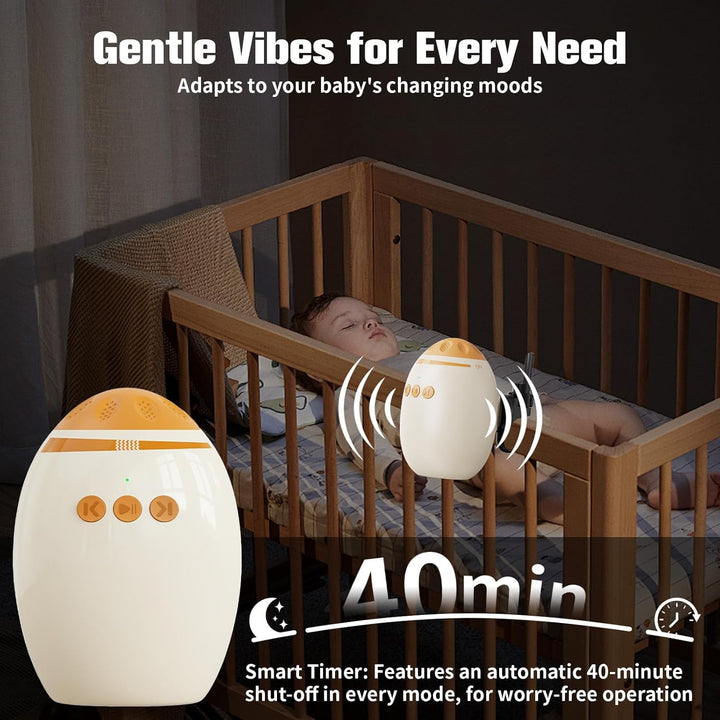 Elektrische Kinderwagenschaukler, USB-C wiederaufladbar mit Custom Vibration Modes & 45-Min-Timer, U