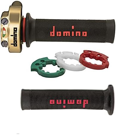 Motorrad schnell gasgriff Dominó aus Aluminium und Kunststoff (XM2 Gold mit Griffen), XM2 Gold mit G