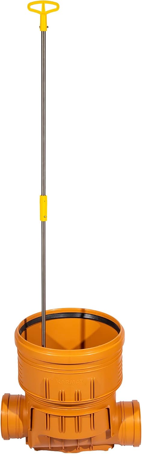 Kontrollschacht Revisionsschacht DN 400/200 mit Rückstauklappe 2 x Ø200 mm Abwasserschacht Komplett