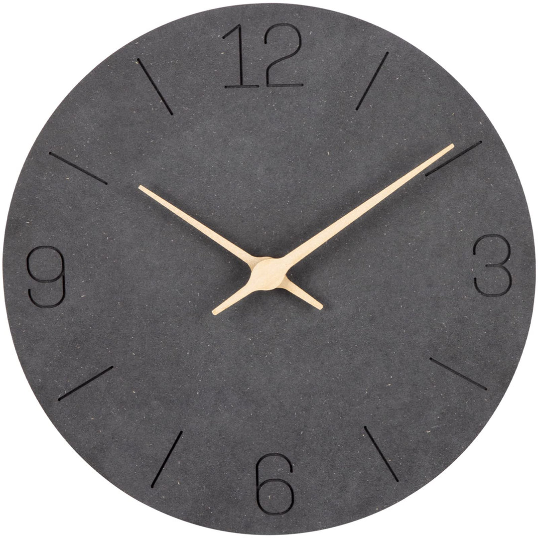 Warminn MDF Holz Wanduhr Ohne TickgeräUsche Lautlos Modern 30cm Quarz Gross Batterie Betriebene Wand
