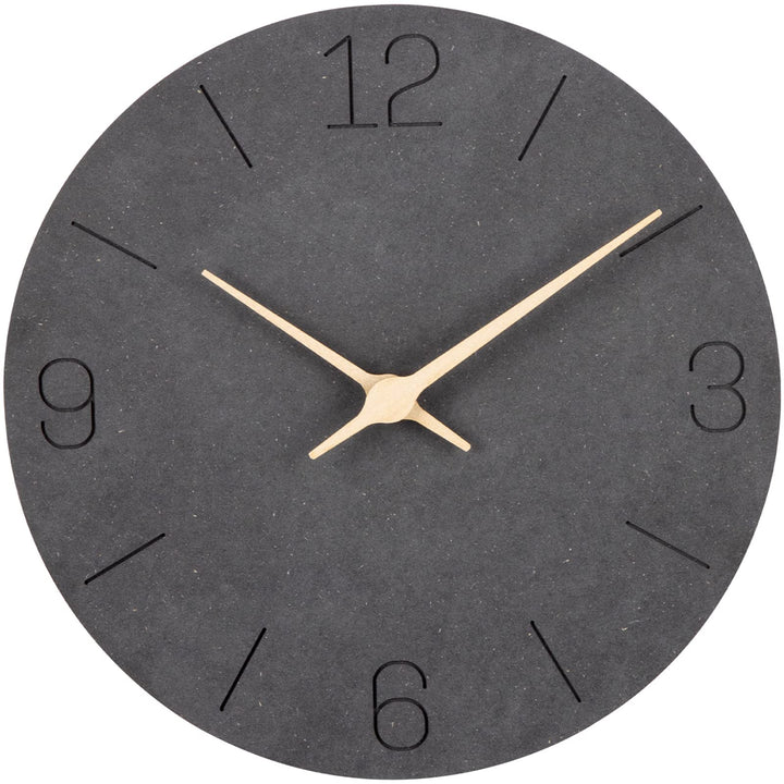 Warminn MDF Holz Wanduhr Ohne TickgeräUsche Lautlos Modern 30cm Quarz Gross Batterie Betriebene Wand