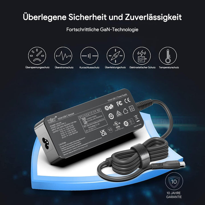 HKY 100W USB C Netzteil Ladegerät für EF ECOFLOW Delta 3 Classic Tragbare Powerstation EcoFlow Delta