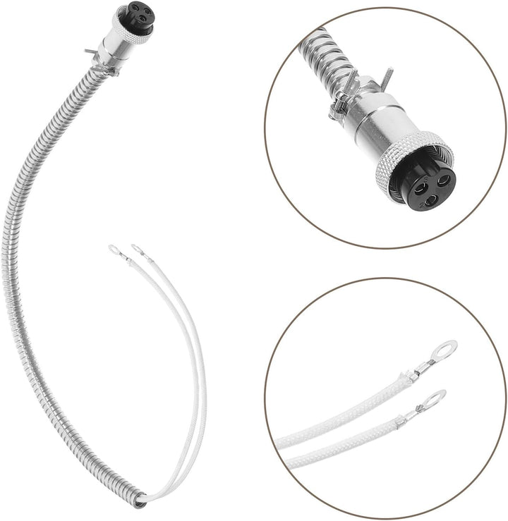 Netzkabel für Popcornmaschine 3-polig 15mm Universeller Kabelbaum mit Hitzebeständiger Ummantelung E