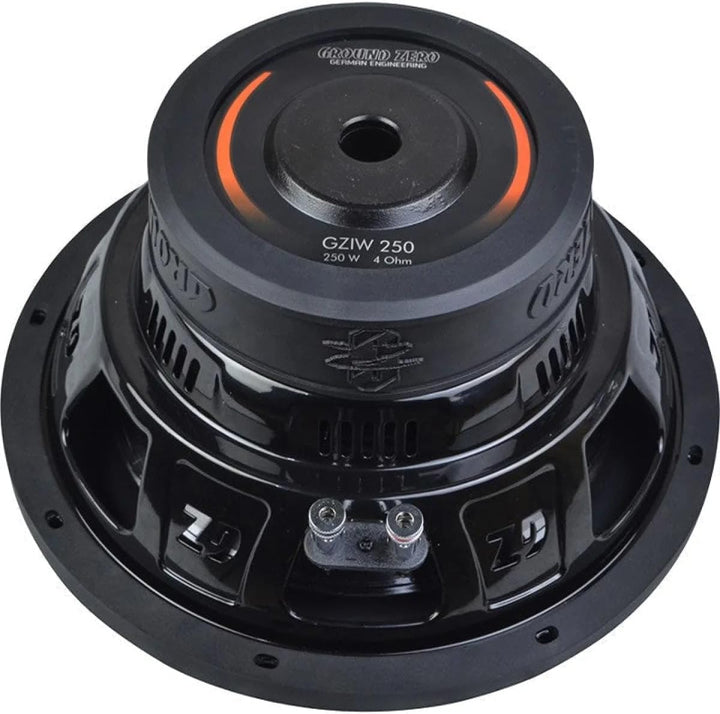Ground Zero 25 cm / 10" Subwoofer - 4 Ohm Voicecoil - 250 WRMS, Schwarz, GZIW 250X-II