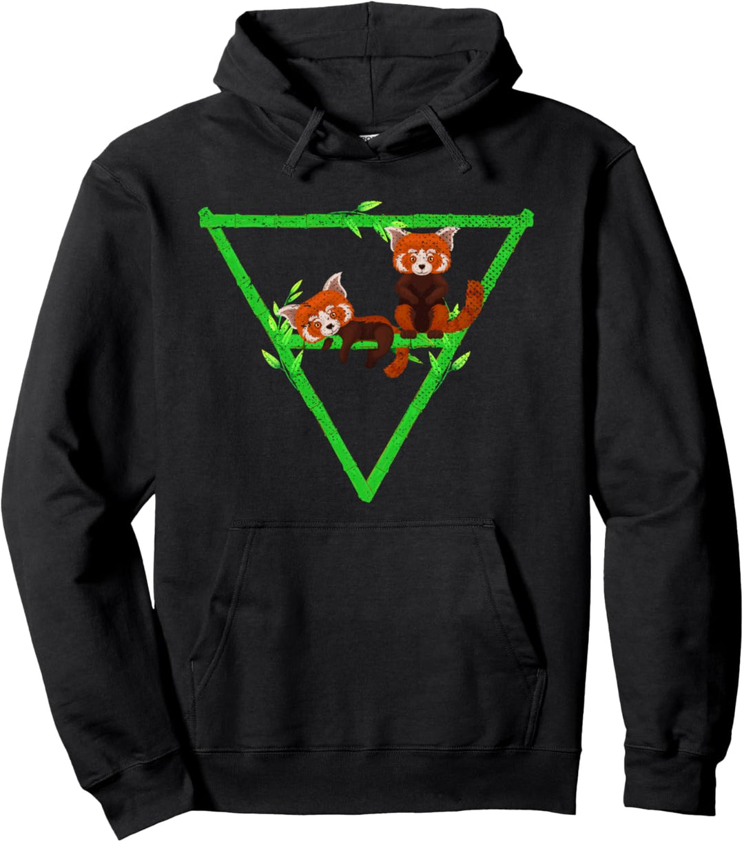 Asien Zoo Tier China Bambus Schlafender Roter Panda Pullover Hoodie