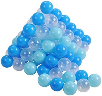 KNORRTOYS.COM 56773 ca. Ø6 cm-300 Balls/Soft Blue/transparent Bälleset, bunt, 6 cm