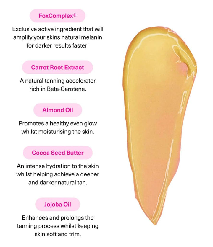 The Fox Tan - Rapid Tanning Elixir - Bräunungsbeschleuniger ohne Selbstbräuner, LotionVegan Alle für