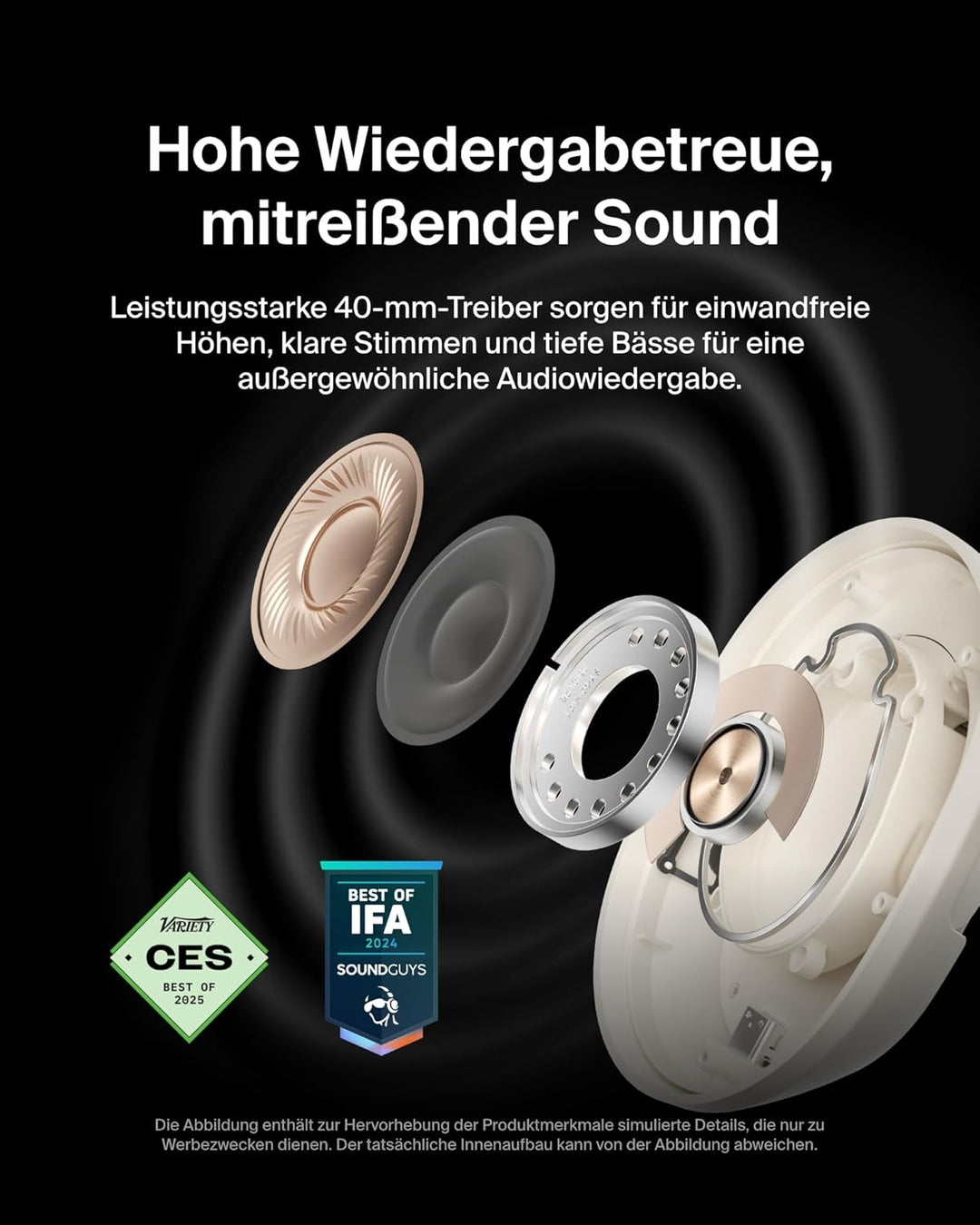 Belkin SoundForm Isolate Noise Cancelling Kopfhörer kabellos Bluetooth Kopfhörer, Headset mit Mikrof
