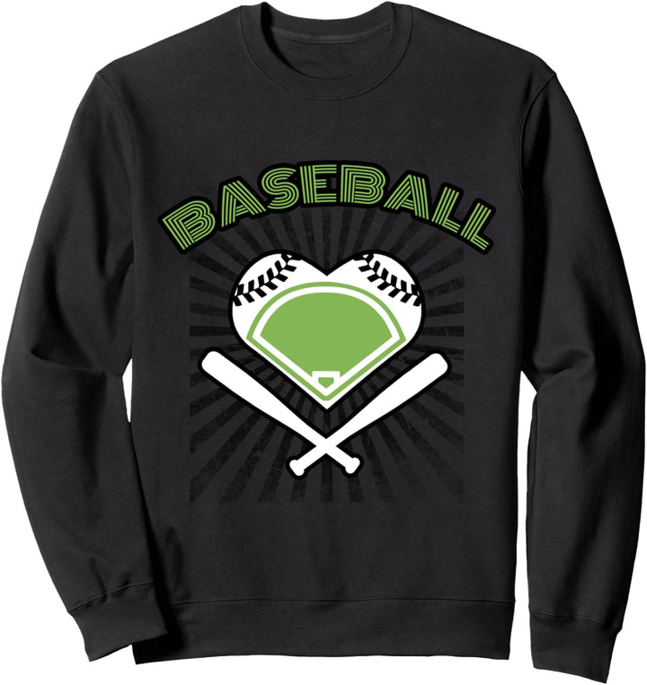 Baseball Feld aus Herzen Lustiges Sport Geschenk Sweatshirt