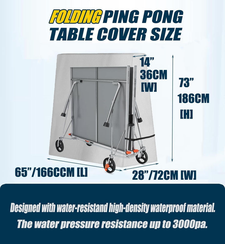 Tischtennis Schutzhülle, wasserdichte Tischtennisplatte 600D Oxford Polyester Abdeckung für Tischten