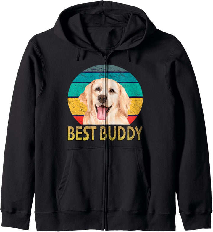 Golden Retriever. Retro Golden Retriever Hunde. süsser Hund Kapuzenjacke
