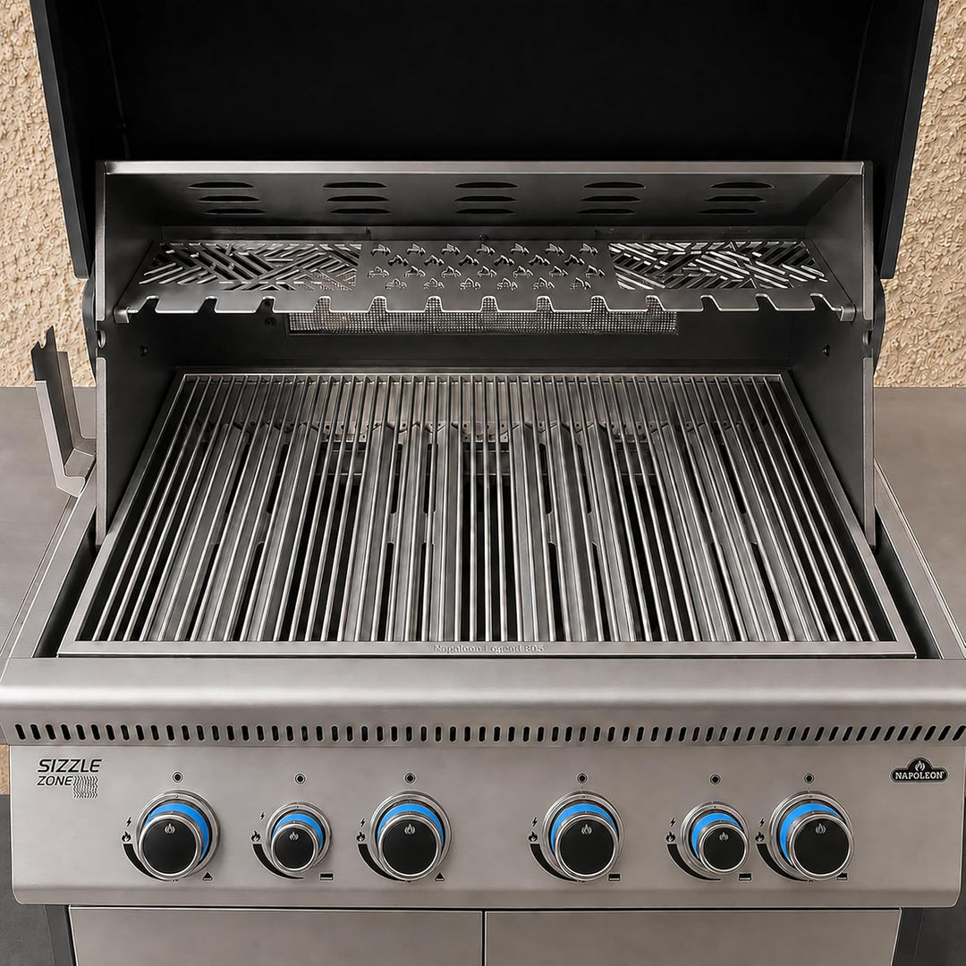 Grillrost.com Das Original Edelstahl Warmhalterost Multi-Station - f. Napoleon Mirage, Prestige, LEX