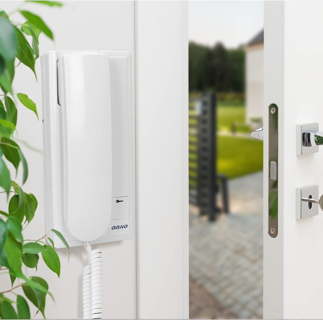 ORNO Fossa Gegensprechanlage 2 Einfamilienhaus für Unterputz 2-Draht 230 V AC Nachname Hintergrundbe