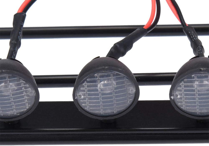 RC Car Dachgepäckträger RC Car Dachgepäckträger Gepäckträger Mit 4 LED-Leuchten für D110 SCX10 Wrang