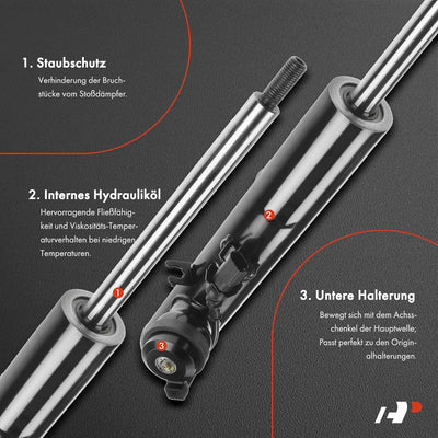 Frankberg 2x Stossdämpfer Federbein Vorne Links Rechts für Q5 8RB 2.0L-3.0L 2008-2017 Replace# 8R041