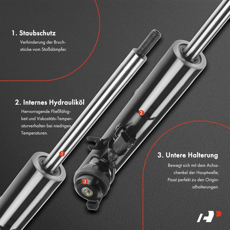 Frankberg 2x Stossdämpfer Federbein Vorne Links Rechts für Q5 8RB 2.0L-3.0L 2008-2017 Replace