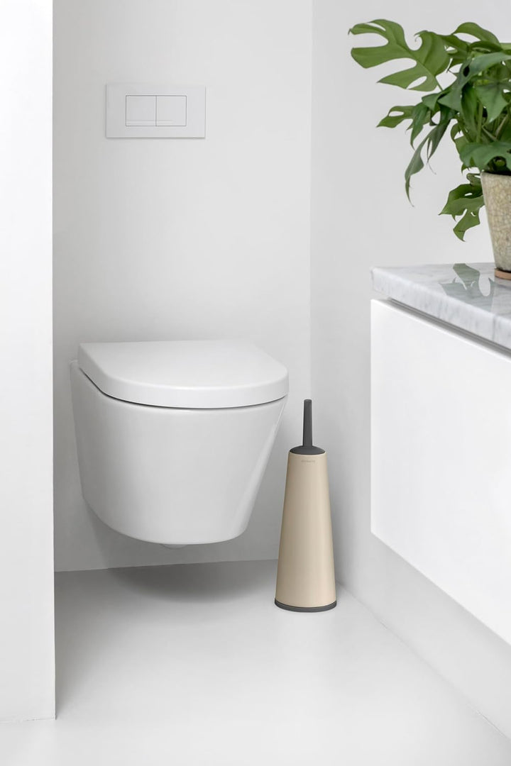 Brabantia - Renew Toilettenbürste & Halter - Hygienische Bürste - Reinigt unter dem Rand - Rutschfes