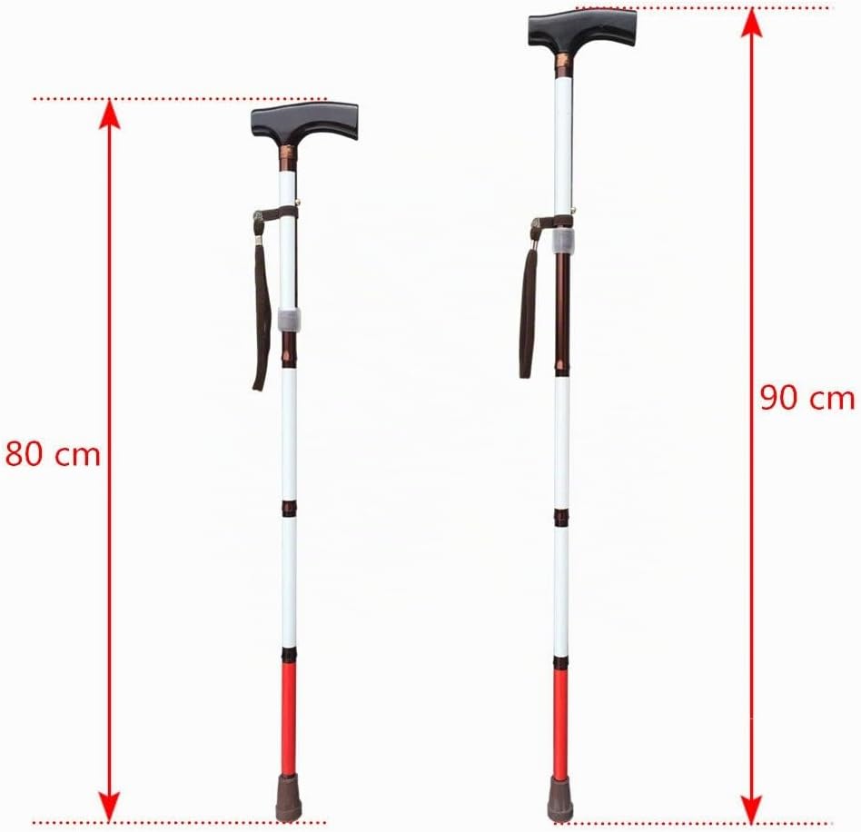 Blinden-Gehstock,weisse Stock - Faltbar - 80cm-90cm, 4-teilig