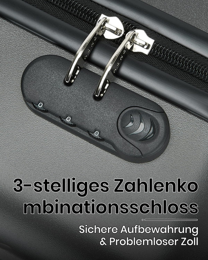 KONO Grosser Koffer 76.5x50.5x29cm, 94L Hartschalenkoffer mit 4 Rollen, Koffer Trolleys für Familien