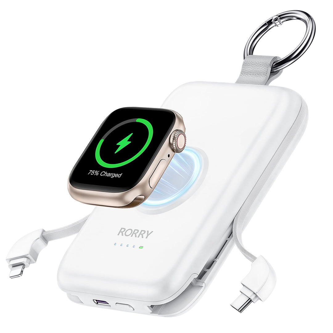 RORRY Power Bank 10000mAh PD 20W, Reise Schlüsselanhänger Externe Handyakkus Powerbank für iPhone Ai