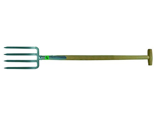 HaWe Profi-Spatengabel 4 Zinken, Esche, silber/beige, 35 x 5 x 110 cm