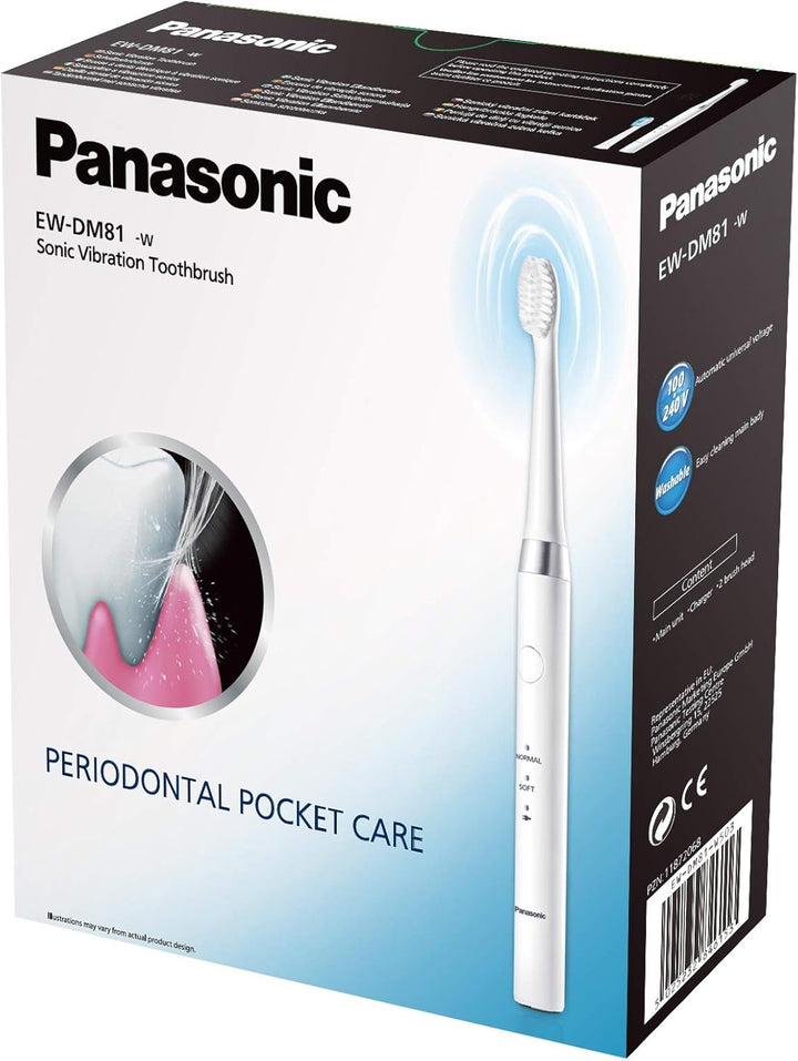 Panasonic Schallzahnbürste EW-DM81 mit Soft-Start-Funktion & Panasonic EW0911 Ersatzbürsten, 2er Pac