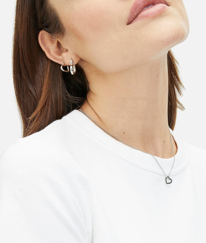 Tamaris Halskette für Damen, Halsschmuck mit verschiedenen Anhängern, wasserfest aus Edelstahl Heart