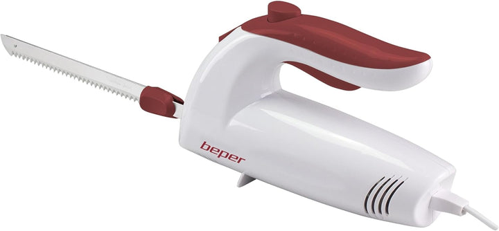 BEPER BP.790 – Elektrisches Küchenmesser für Fleisch, Brot, Tiefkühl, Käse, Obst und Gemüse, Doppelk