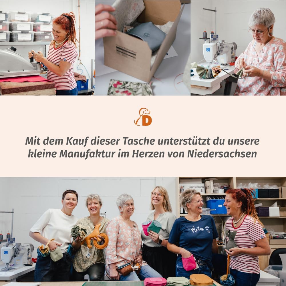 DOGOLINO® Leckerli-Beutel für Hunde aus Leder - Leckerlitasche - Leckerlibeutel mit Kotbeutelspender