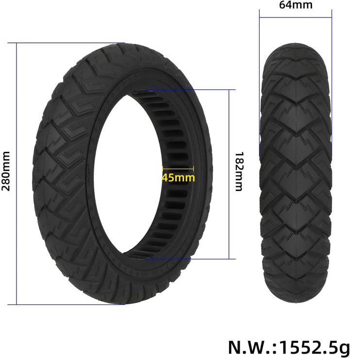 60/90-8 Vollreifen für Xiaomi 5 Plus/Xiaomi 6, Offroad-Reifen Ersatzräder Vorder/Hinterrad, 12 Zoll